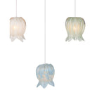 Currey and Company 9000-1425 Polpo Linear Multi-Drop Pendant in Blue/Green/White/Silver