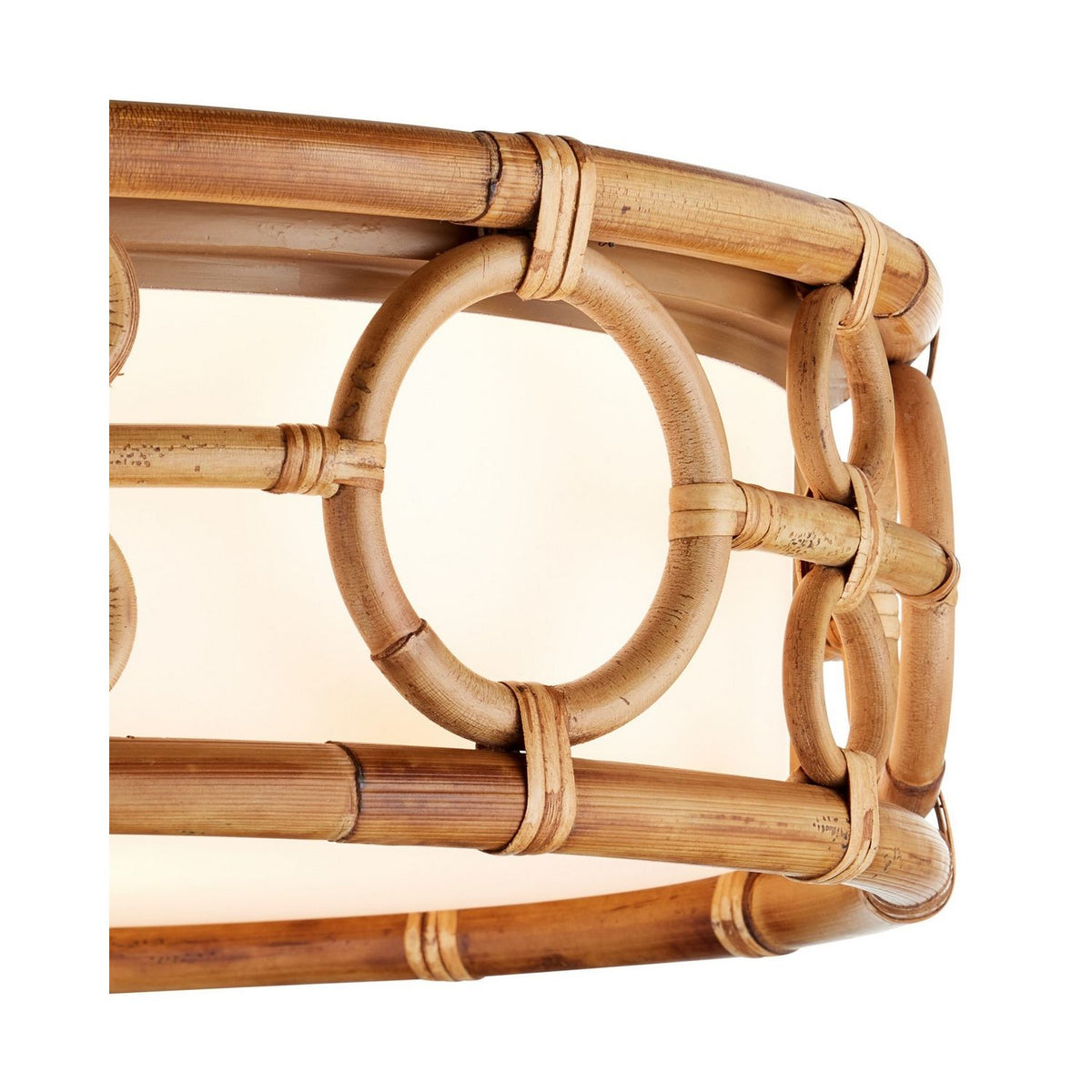 Currey and Company 9999-0081 Tegal Flush Mount in Natural/Khaki/White