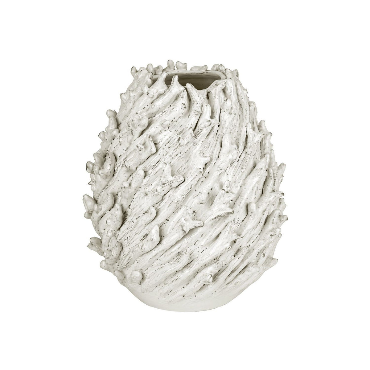 Currey and Company 1200-1108 Seadrift Vase in White