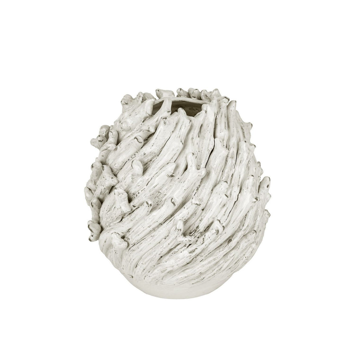 Currey and Company 1200-1109 Seadrift Vase in White