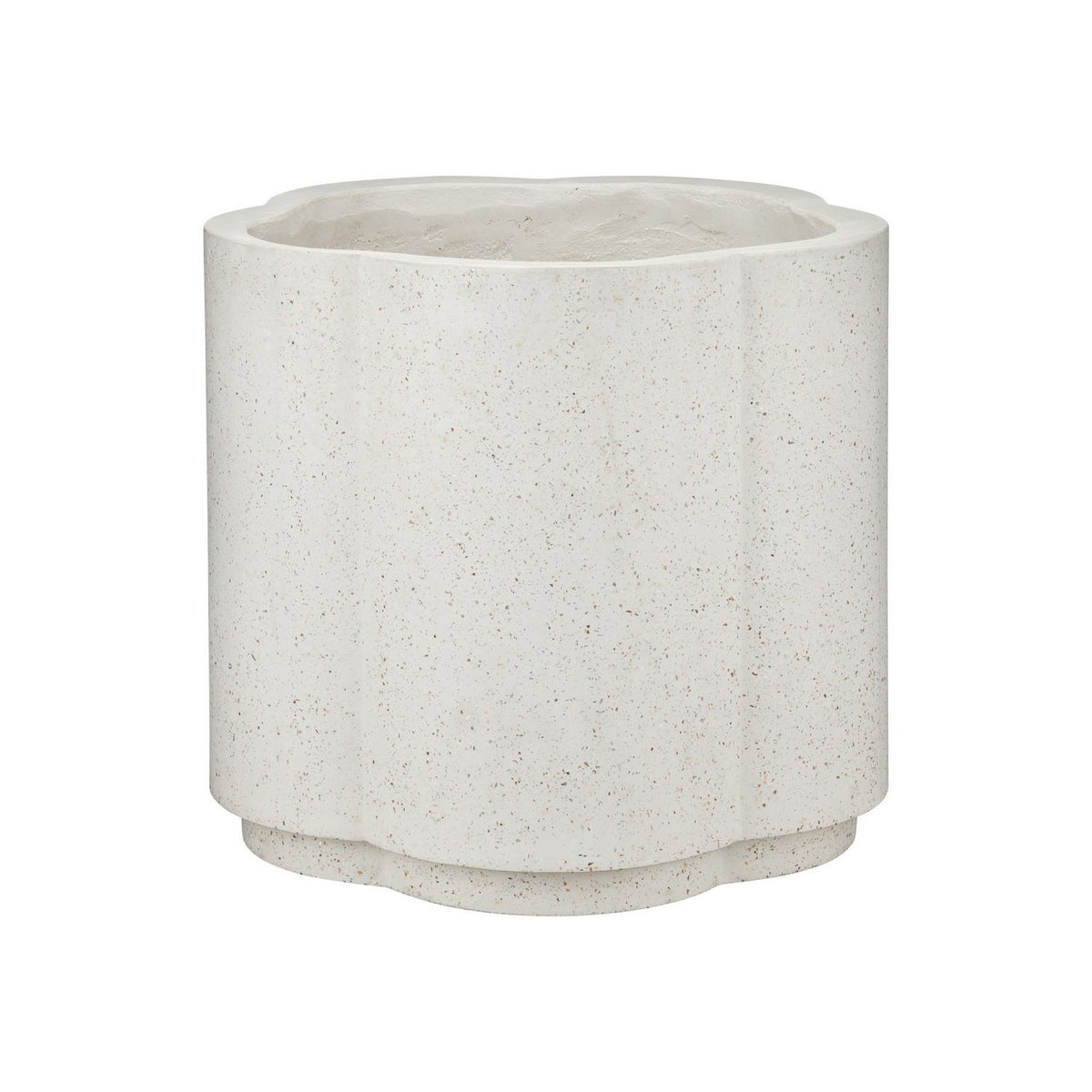 Currey and Company 2200-0070 Smerlato Terrazzo Planter in Ivory Terrazzo