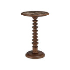 Currey and Company 3000-0337 Steppe Accent Table in Dark Brown/Natural