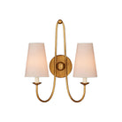 Currey and Company 5000-0318 Brayden Double-Light Wall Sconce in Antique Gold Leaf