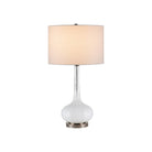 Currey and Company 6000-1120 Blanche Table Lamp in Milky White/Brushed Black Nickel
