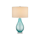 Currey and Company 6000-1121 Mavi Table Lamp in Light Blue-Green/Clear