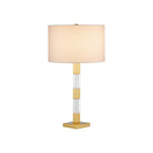 Currey and Company 6000-1125 Toshiro Table Lamp in Clear/Satin Brass