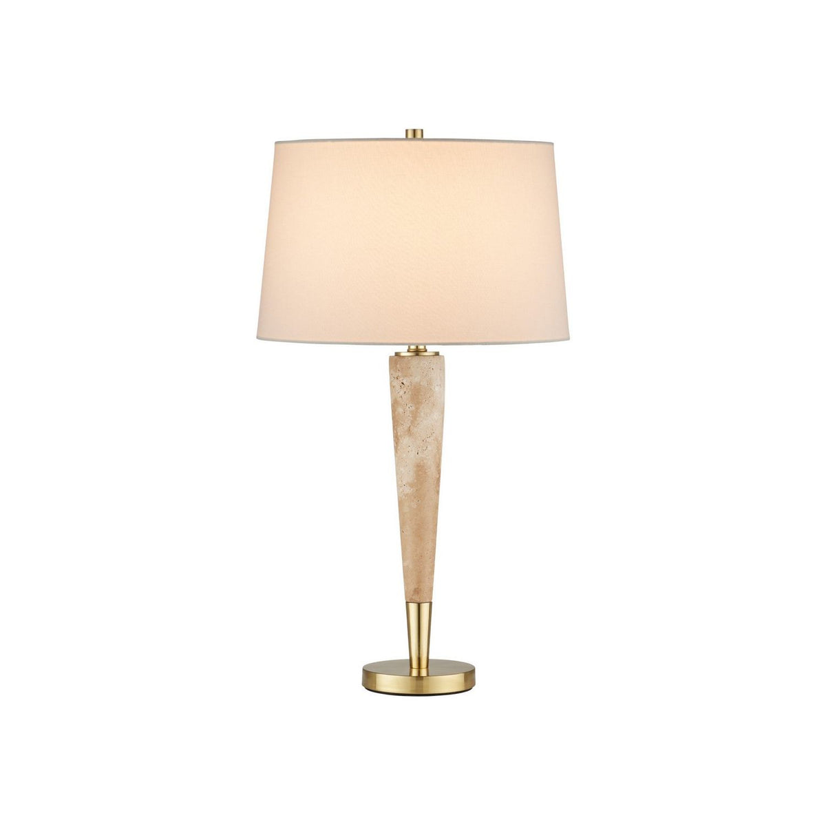 Currey and Company 6000-1128 Battus Table Lamp in Natural/Satin Brass