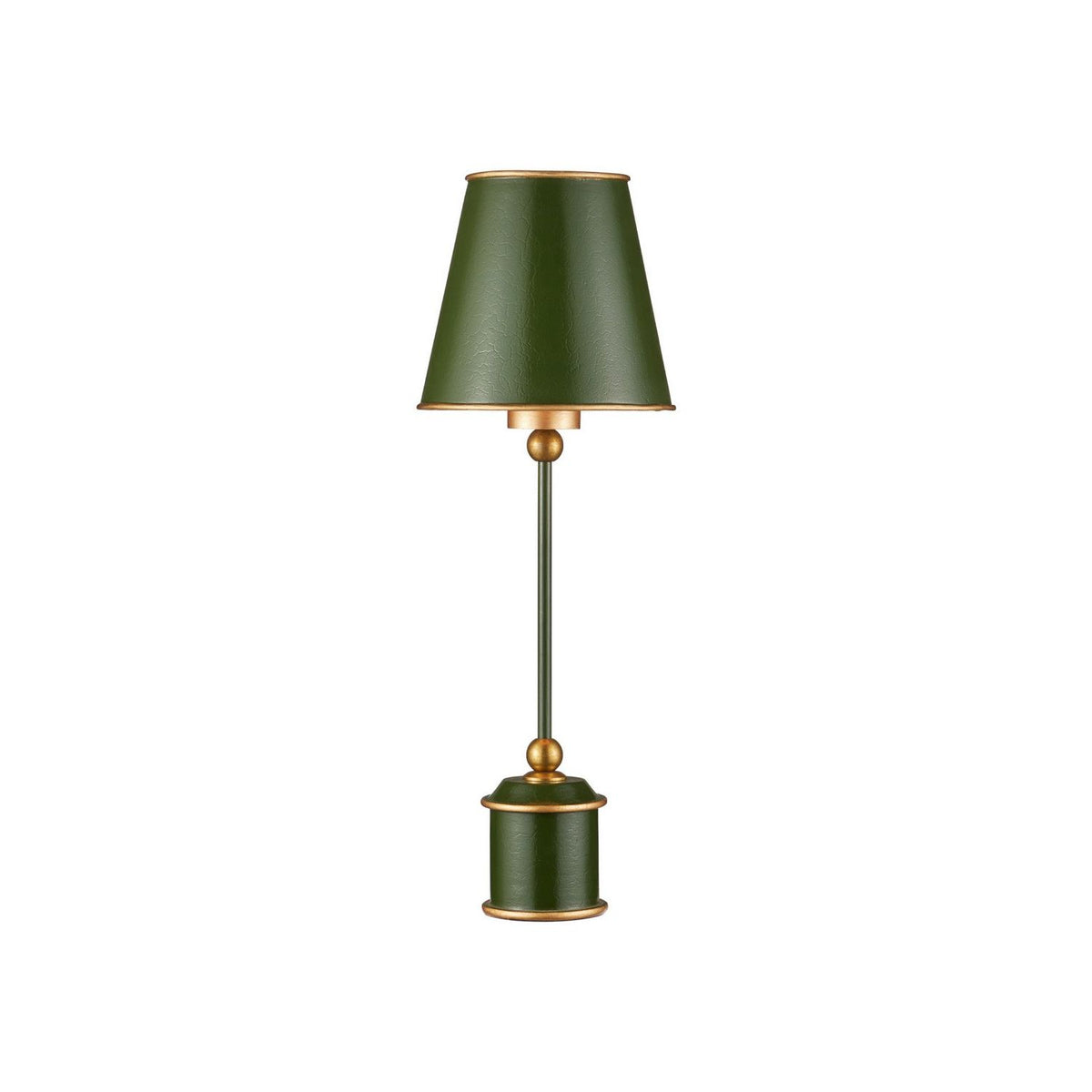 Currey and Company 6700-0037 Daphne Cordless Table Lamp in Green/Gold