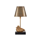 Currey and Company 6700-0038 Migratory Cordless Table Lamp in Vintage Brass/Black