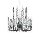 Currey and Company 9000-1446 Ettore Chandelier in Clear/Blacksmith