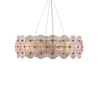 Currey and Company 9000-1461 Whirlwind Chandelier in Pale Pink/Brass