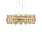 Currey and Company 9000-1462 Whirlwind Chandelier in Pale Yellow/Brass