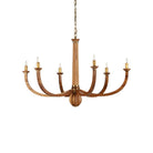 Currey and Company 9000-1463 Woodcroft Chandelier in Natural/Antique Brass