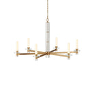Currey and Company 9000-1464 Marcelo Chandelier in Clear/Antique Brass/White