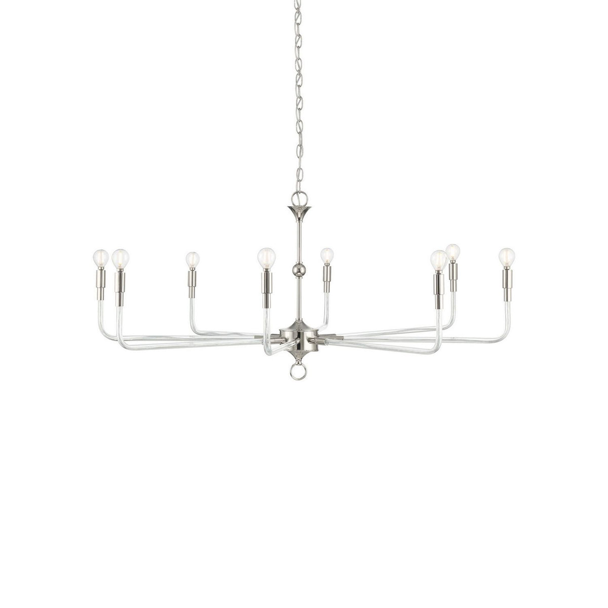 Currey and Company 9000-1474 Nantucket Chandelier in Polished Nickel/Clear
