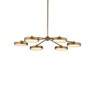 Currey and Company 9000-1476 Merrick Chandelier in Polished Antique Brass/White