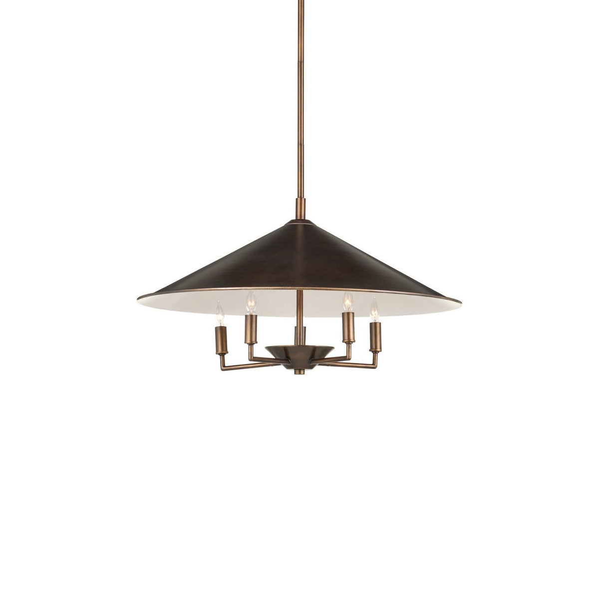 Currey and Company 9000-1489 Barnaba Chandelier in Brushed Brown/Off-White