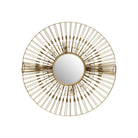 Currey and Company 1000-0182 Ruche Round Mirror in Gold