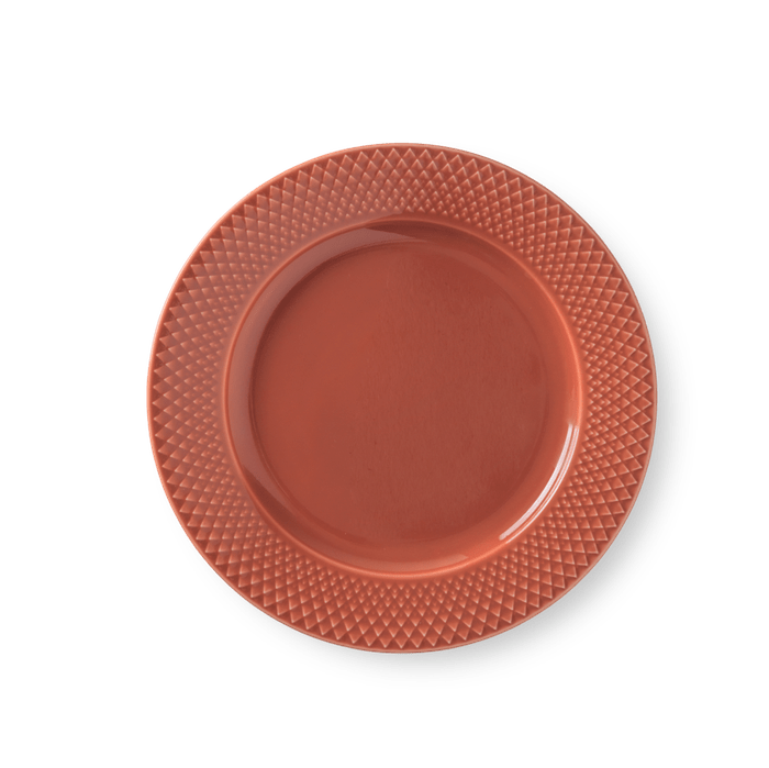 Lyngby Porcelæn 201935 Rhombe Color Plate in Terracotta