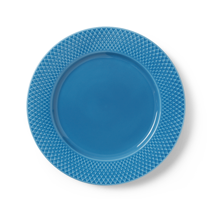 Lyngby Porcelæn 201946 Rhombe Color Plate in Blue