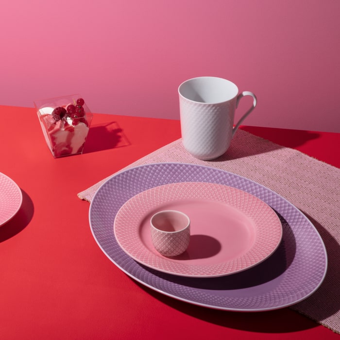 Lyngby Porcelæn 201930 Rhombe Color Plate in Rose