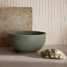 Lyngby Porcelæn 201825 Rhombe Earth Bowl in Moss