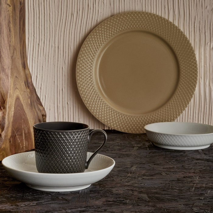 Lyngby Porcelæn 201810 Rhombe Earth Plate in Clay