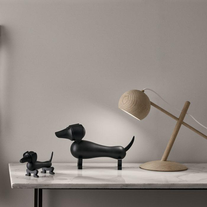 Kay Bojesen 39536 Dog Wooden Figurine in Dark Stained Oak