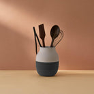 Kähler 690147 Omaggio Circulare Vase in Anthracite Grey