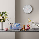 Arne Jacobsen Clocks 43640 Bankers Wall Clock in White/Black/Red