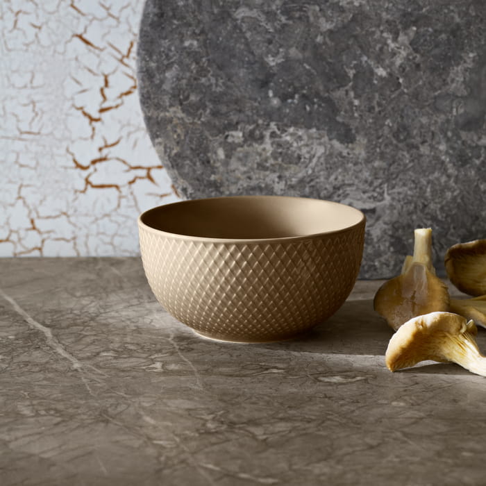 Lyngby Porcelæn 201819 Rhombe Earth Bowl in Clay