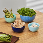 Lyngby Porcelæn 201910 Rhombe Color Serving Bowl in Blue