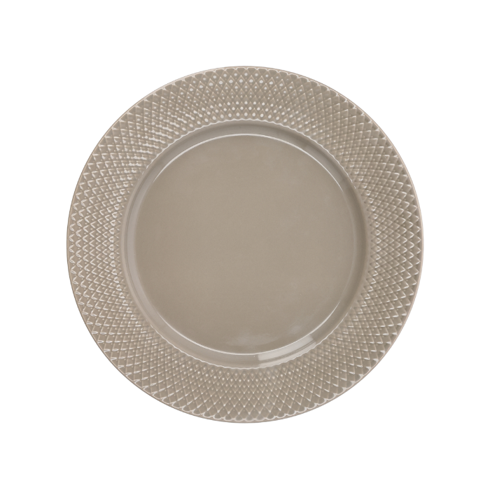 Lyngby Porcelæn 201807 Rhombe Earth Plate in Clay