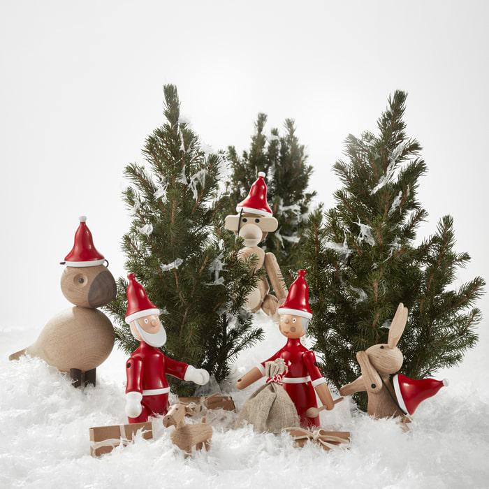 Kay Bojesen 39480 Mrs. Santa Wooden Figurine in Red/White