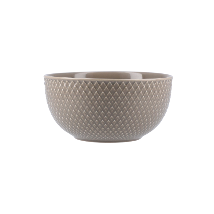 Lyngby Porcelæn 201819 Rhombe Earth Bowl in Clay
