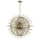 Cyan Canada - 06490 - Eight Light Pendant - Saturn Burst - Silver Leaf