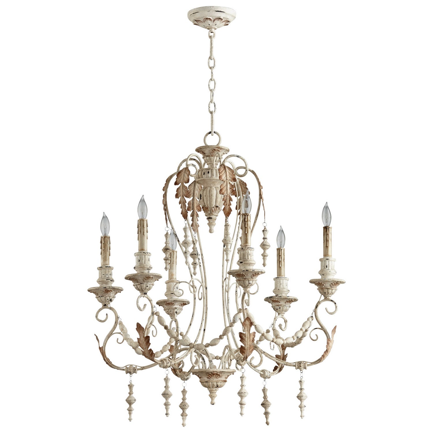 Cyan Canada - 06577 - Six Light Chandelier - Lolina - Persian White
