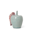 Kähler 693805 Poppery Apple with Caterpillar in Mint/Pink