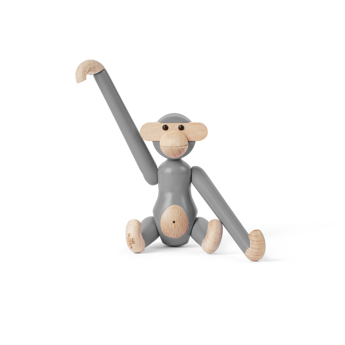 Kay Bojesen 39800 Monkey Wooden Figurine in Grey