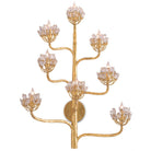 Currey and Company 5000-0058 Agave Americana Wall Sconce in Clear/Dark Contemporary Gold Leaf