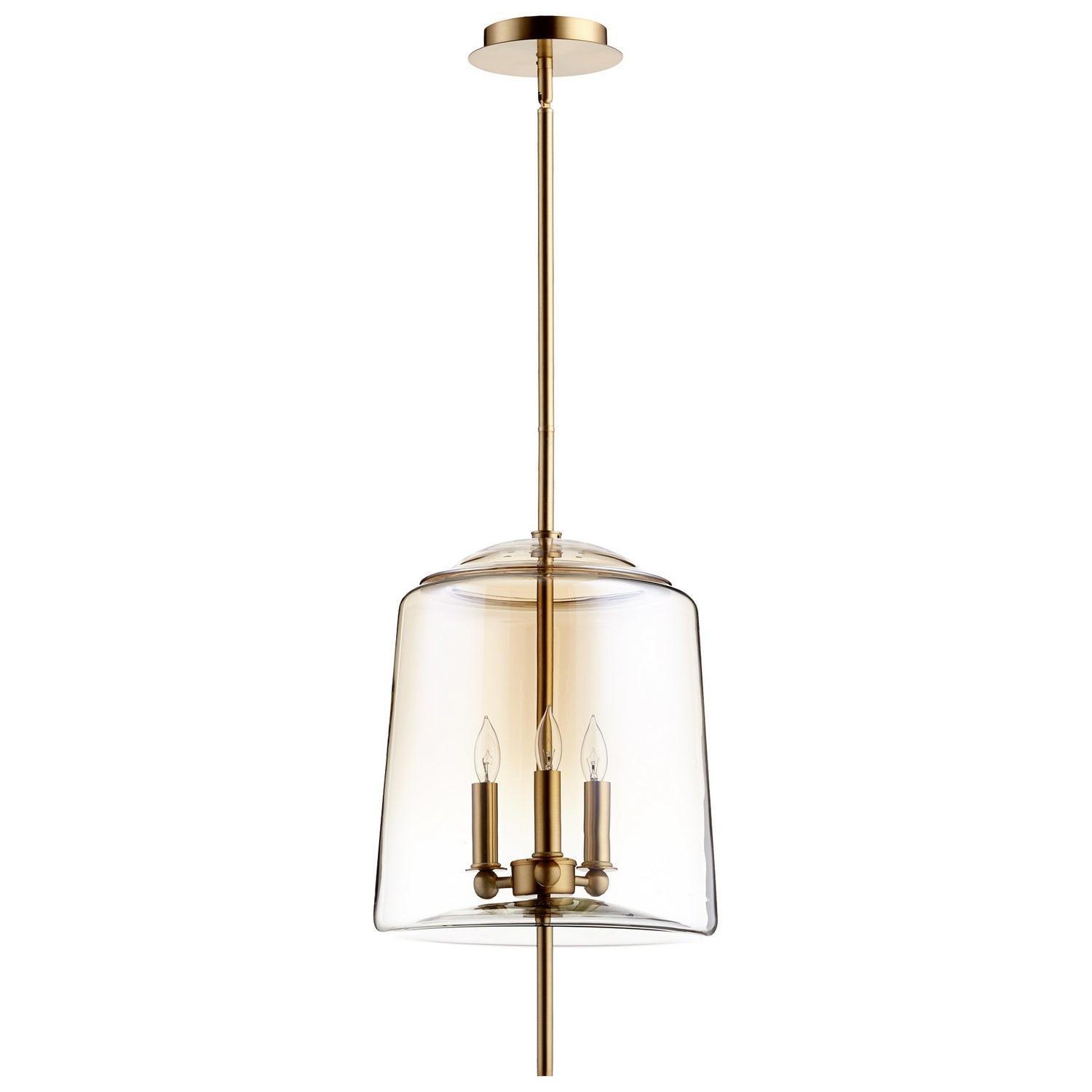 Cyan Canada - 07592 - Three Light Pendant - Lusterous - Satin Brass