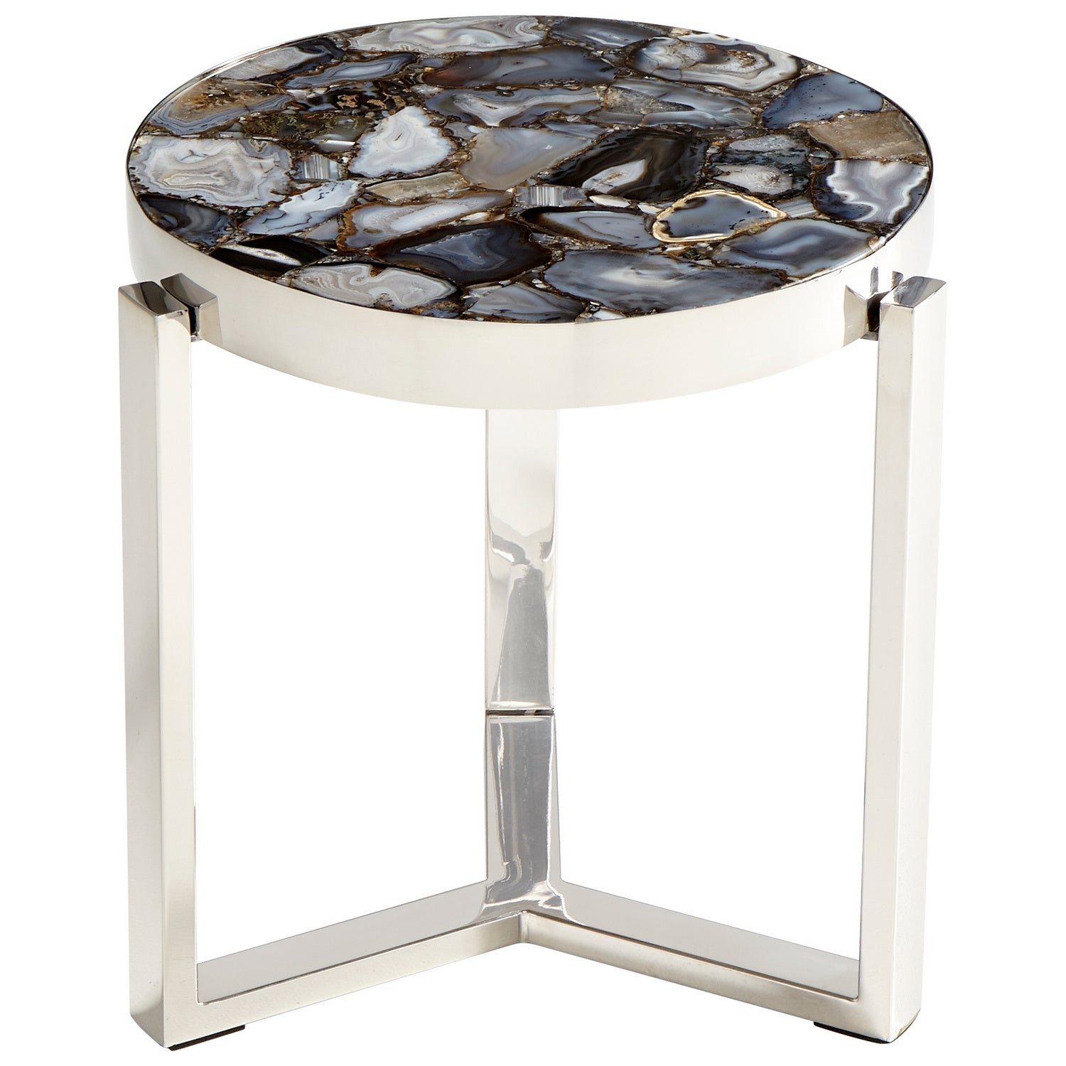 Cyan Canada - 08985 - Side Table - Geodance - Nickel