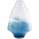 Cyan Canada - 09167 - Vase - Water Dance - Clear And Cobalt