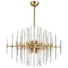 Cyan Canada - 09225 - Six Light Pendant - Quebec - Aged Brass