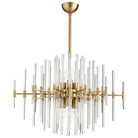 Cyan Canada - 09225 - Six Light Pendant - Quebec - Aged Brass