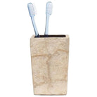 Pigeon and Poodle PP000237 Andria Brush Holder in Smoked Capiz Shell