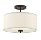 Meridian M60008ORB Two Light Semi-Flush Mount in Oil Rubbed Bronze