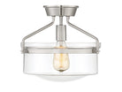 Meridian M60011BN One Light Semi-Flush Mount in Brushed Nickel