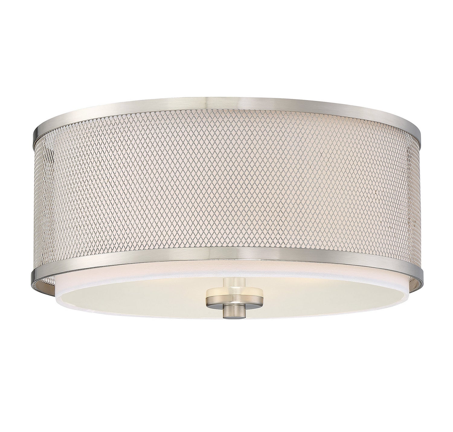 Meridian M60018BN Three Light Flush Mount in Brushed Nickel