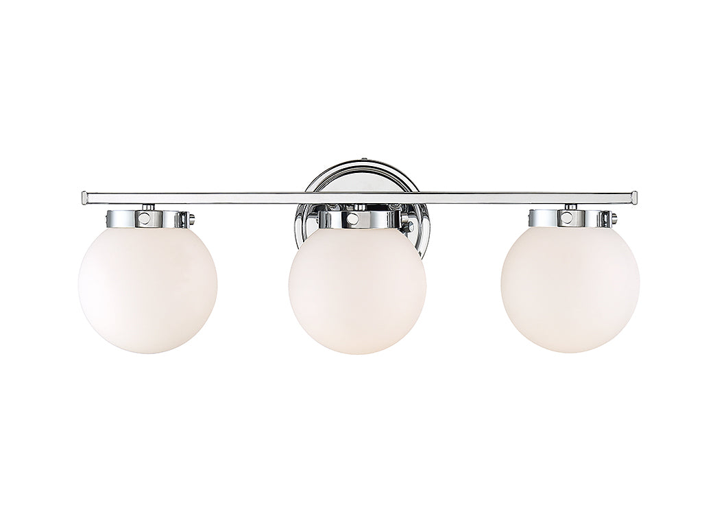 Meridian M80023CH Three Light Bathroom Vanity Light in Chrome